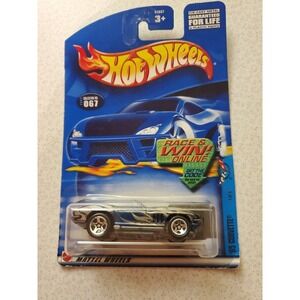 2002 HOT WHEELS CORVETTE SERIES  '65 CORVETTE BLUE AND SILVER #‎ 067